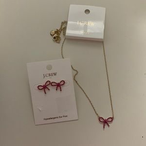 J. Crew bow necklace and earring set
